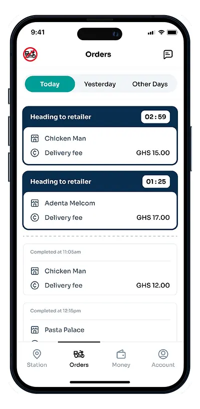 Pick up order